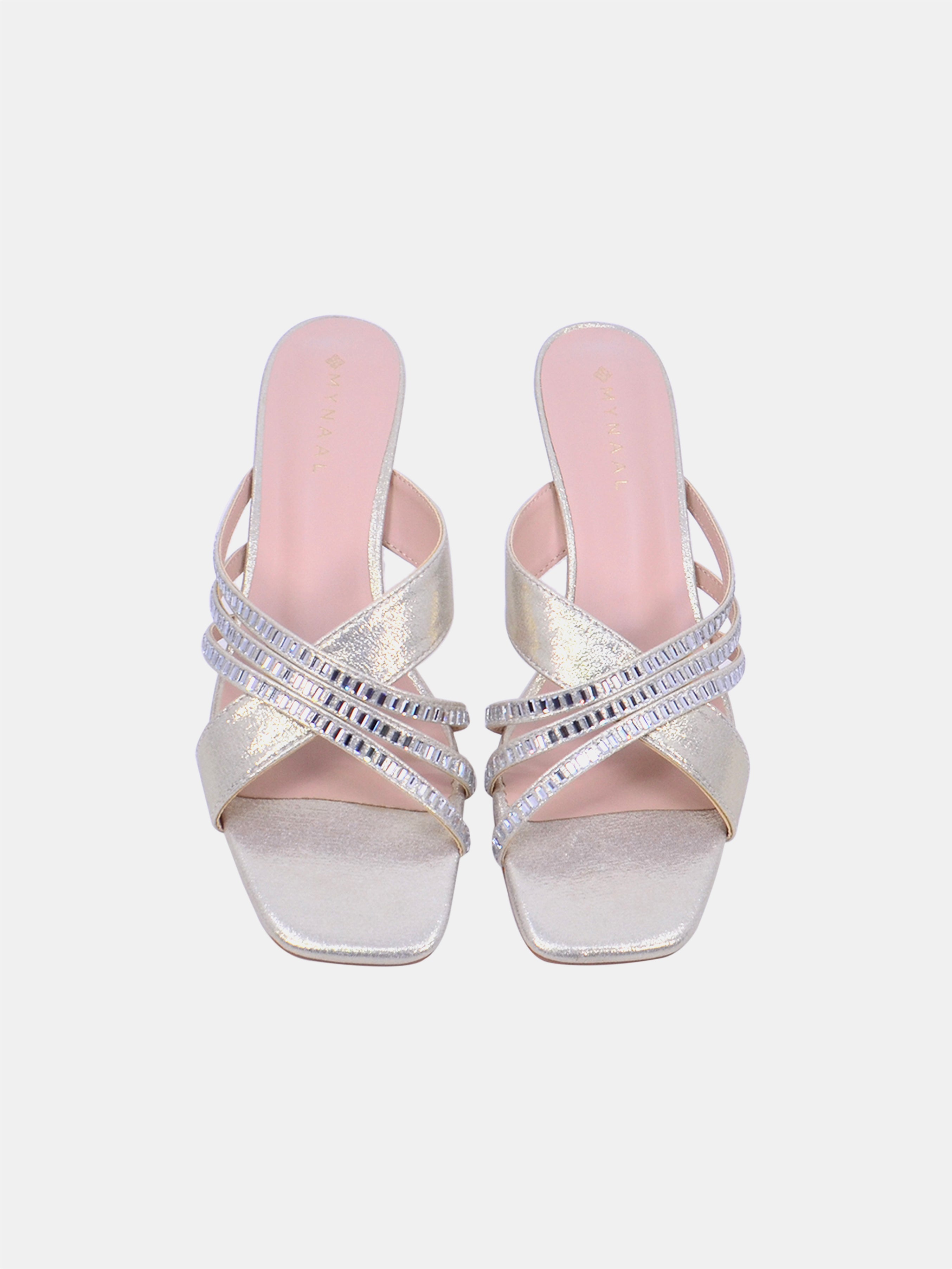 Mynaal Women's spool heel sandal-2G9183-531-Gold