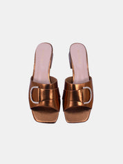 Mynaal Women's block heel sandal-23BXG103-Bronze