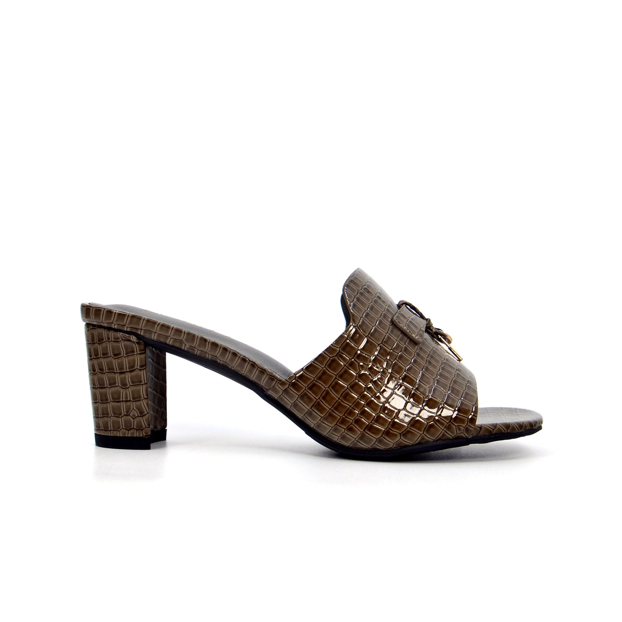 Mynaal Women's block heel sandal-213RC192-Brown