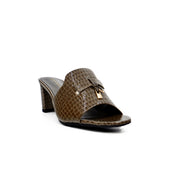 Mynaal Women's block heel sandal-213RC192-Brown