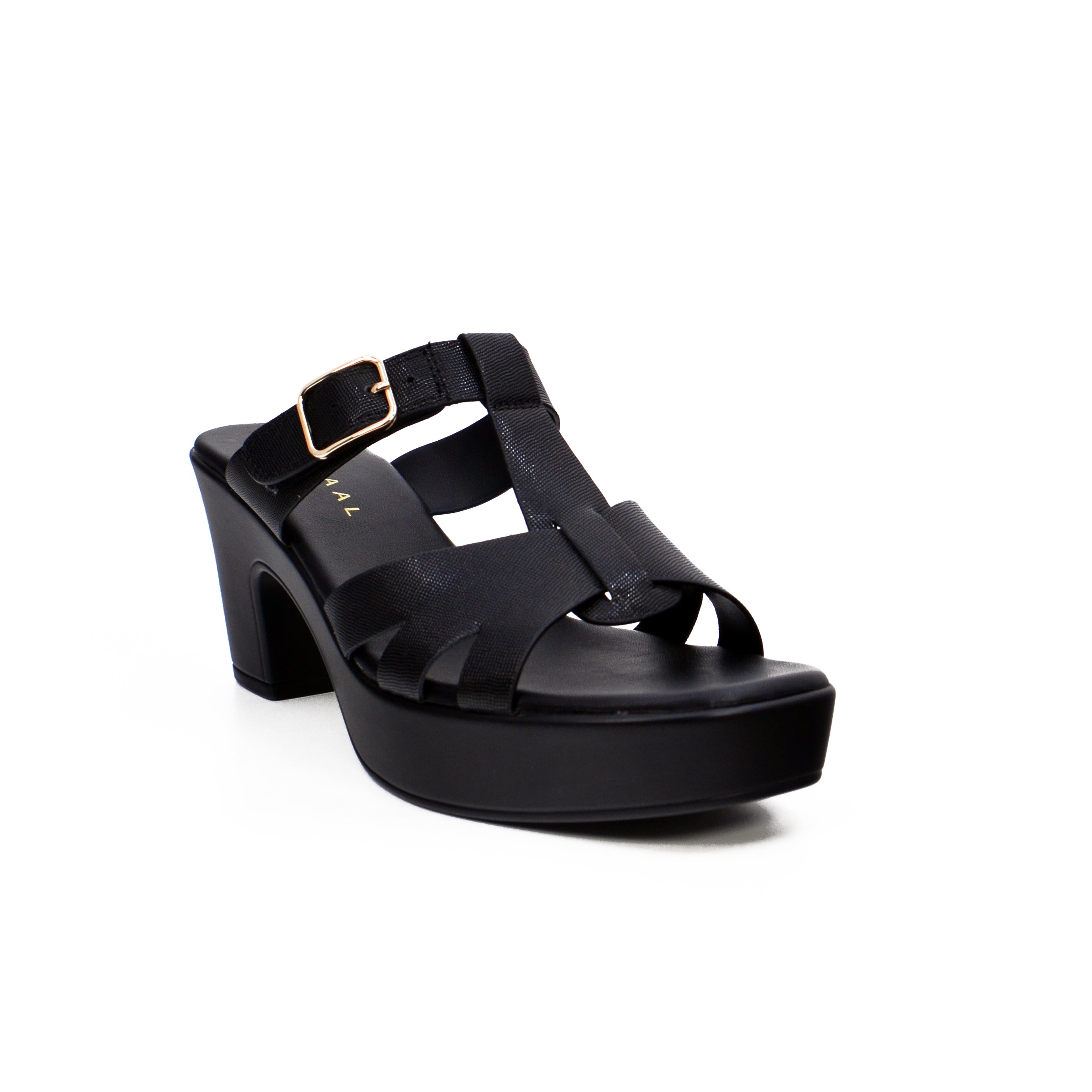 Mynaal Women's platform heel sandal-314RJ852-Black