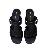 Mynaal Women's platform heel sandal-314RJ852-Black