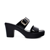 Mynaal Women's platform heel sandal-114RJ857-Black