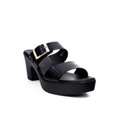 Mynaal Women's platform heel sandal-114RJ857-Black