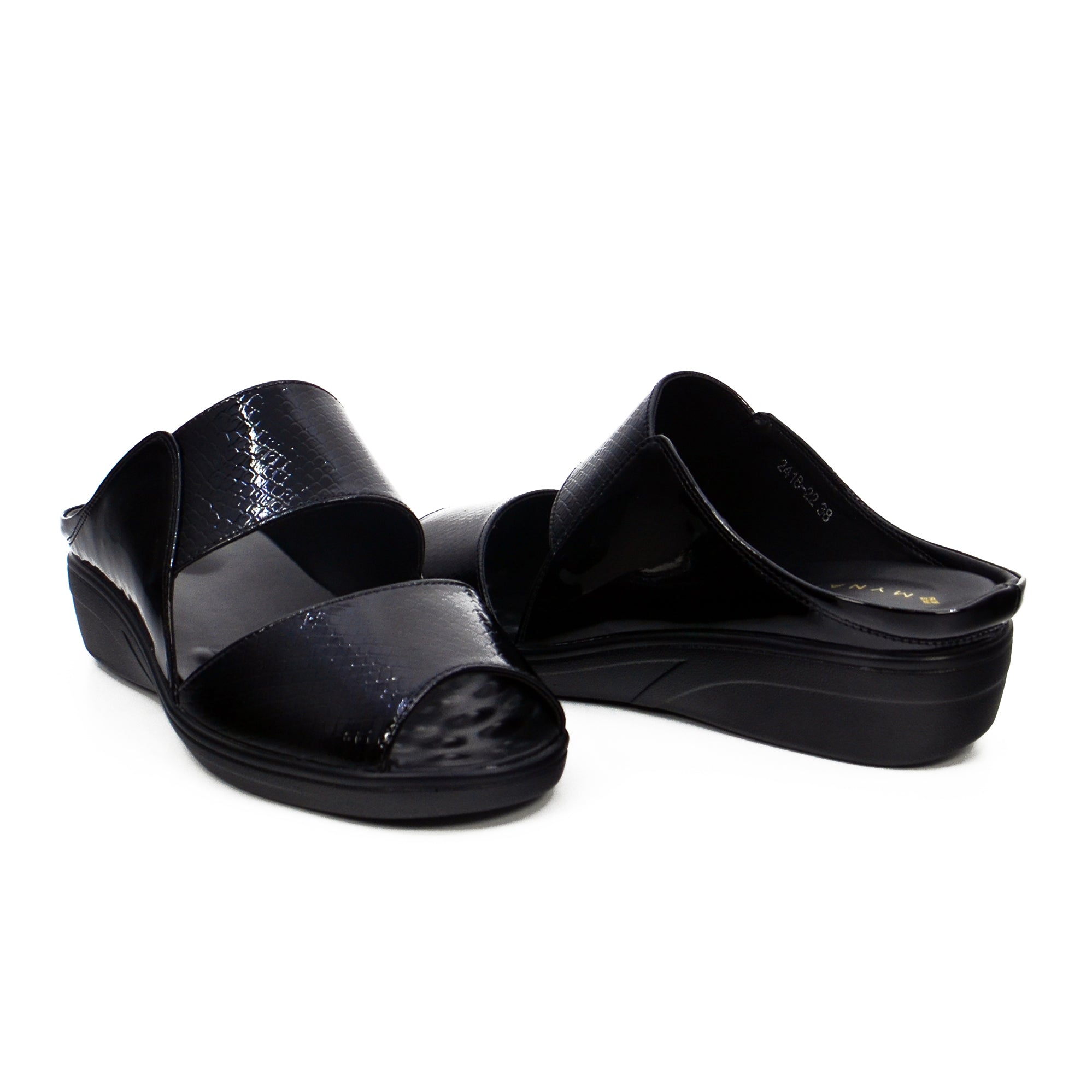 Mynaal Women's flat sandal-2418-22-Black