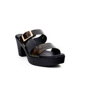 Mynaal Women's platform heel sandal-114RJ857-Brown