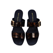 Mynaal Women's platform heel sandal-114RJ857-Brown