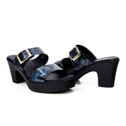 Mynaal Women's platform heel sandal-114RJ857-Gray