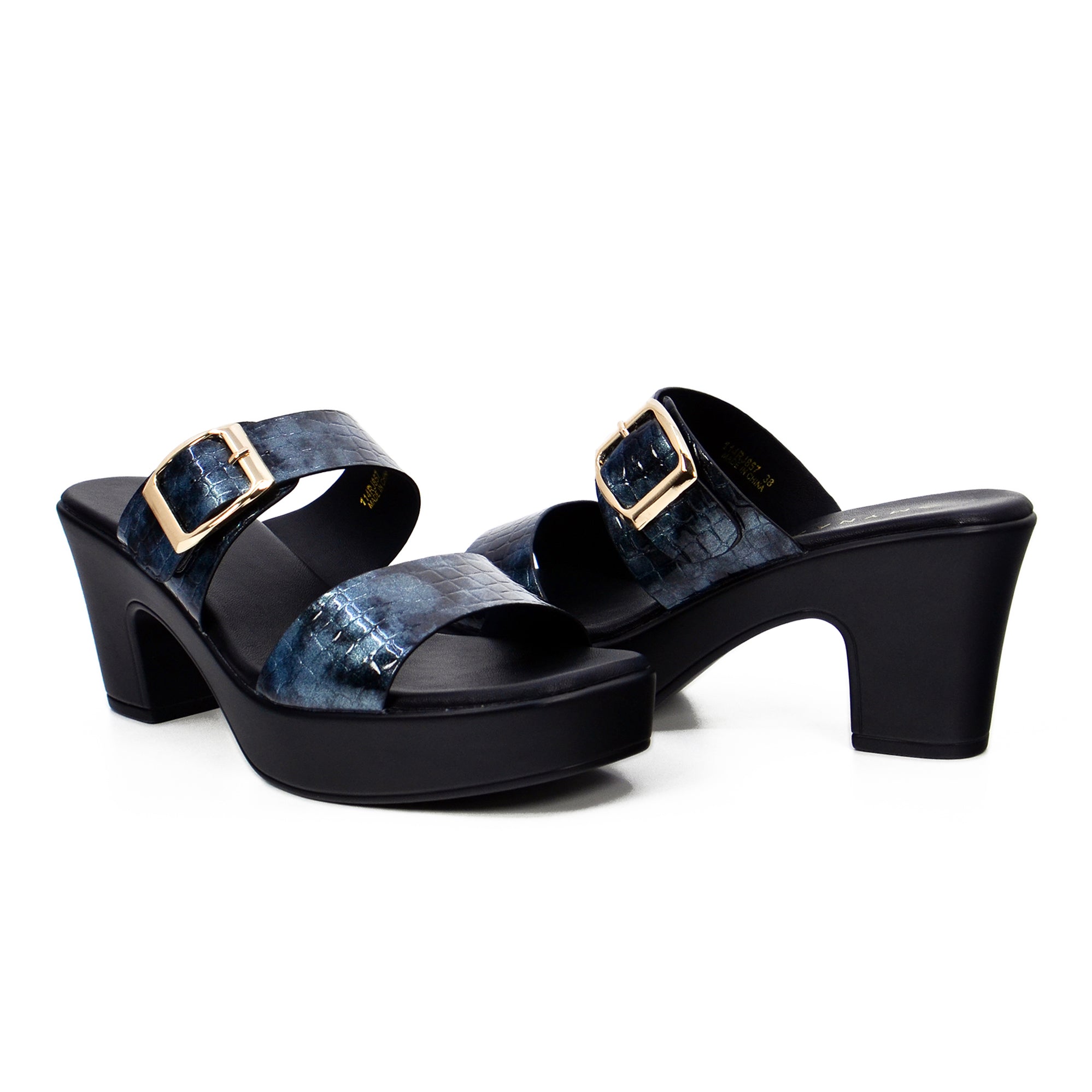 Mynaal Women's platform heel sandal-114RJ857-Gray