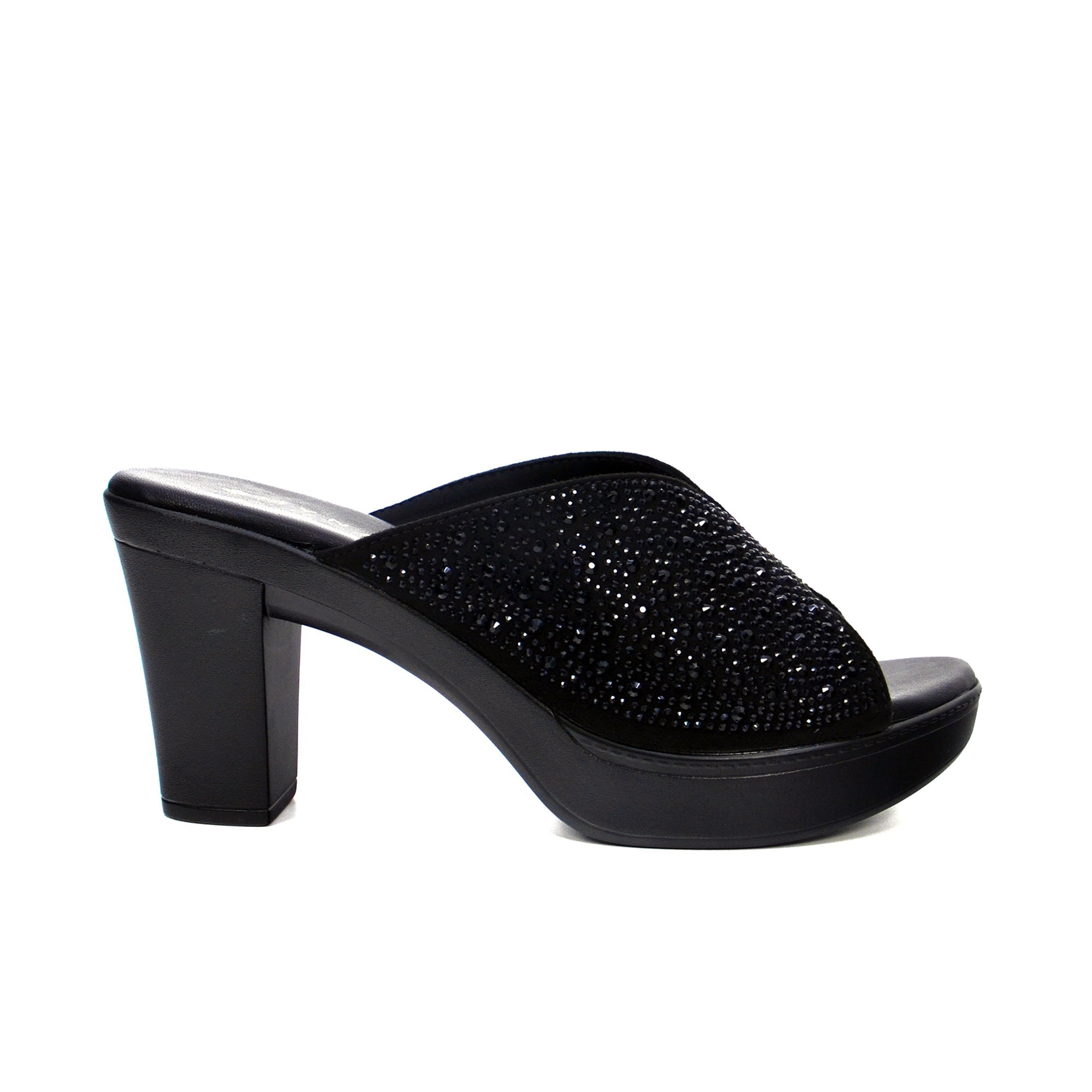 Mynaal Women's block heel sandal-314RC867-Black