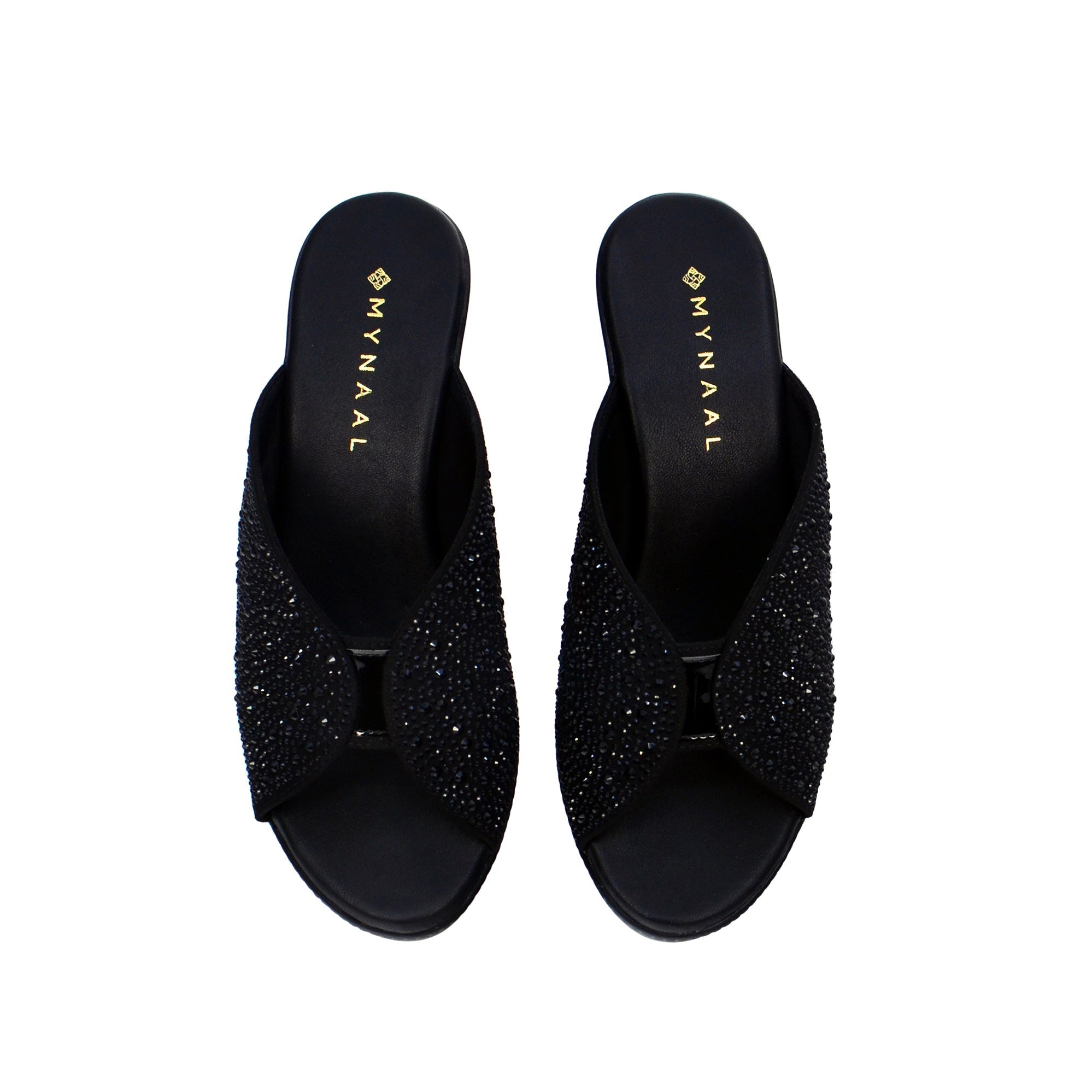 Mynaal Women's block heel sandal-314RC867-Black