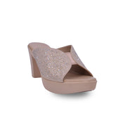 Mynaal Women's block heel sandal-314RC867-Beige