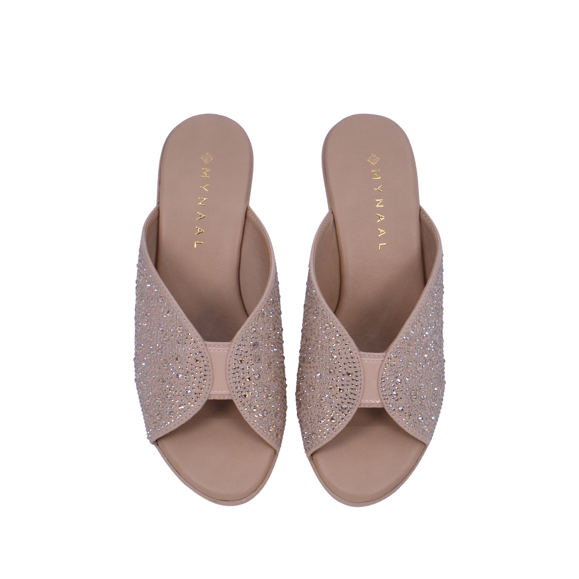 Mynaal Women's block heel sandal-314RC867-Beige