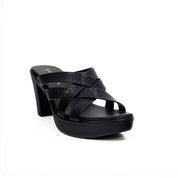 Mynaal Women's block heel sandal-414RJ868-Black