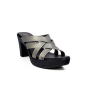 Mynaal Women's block heel sandal-414RJ868-Gray