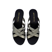 Mynaal Women's block heel sandal-414RJ868-Gray