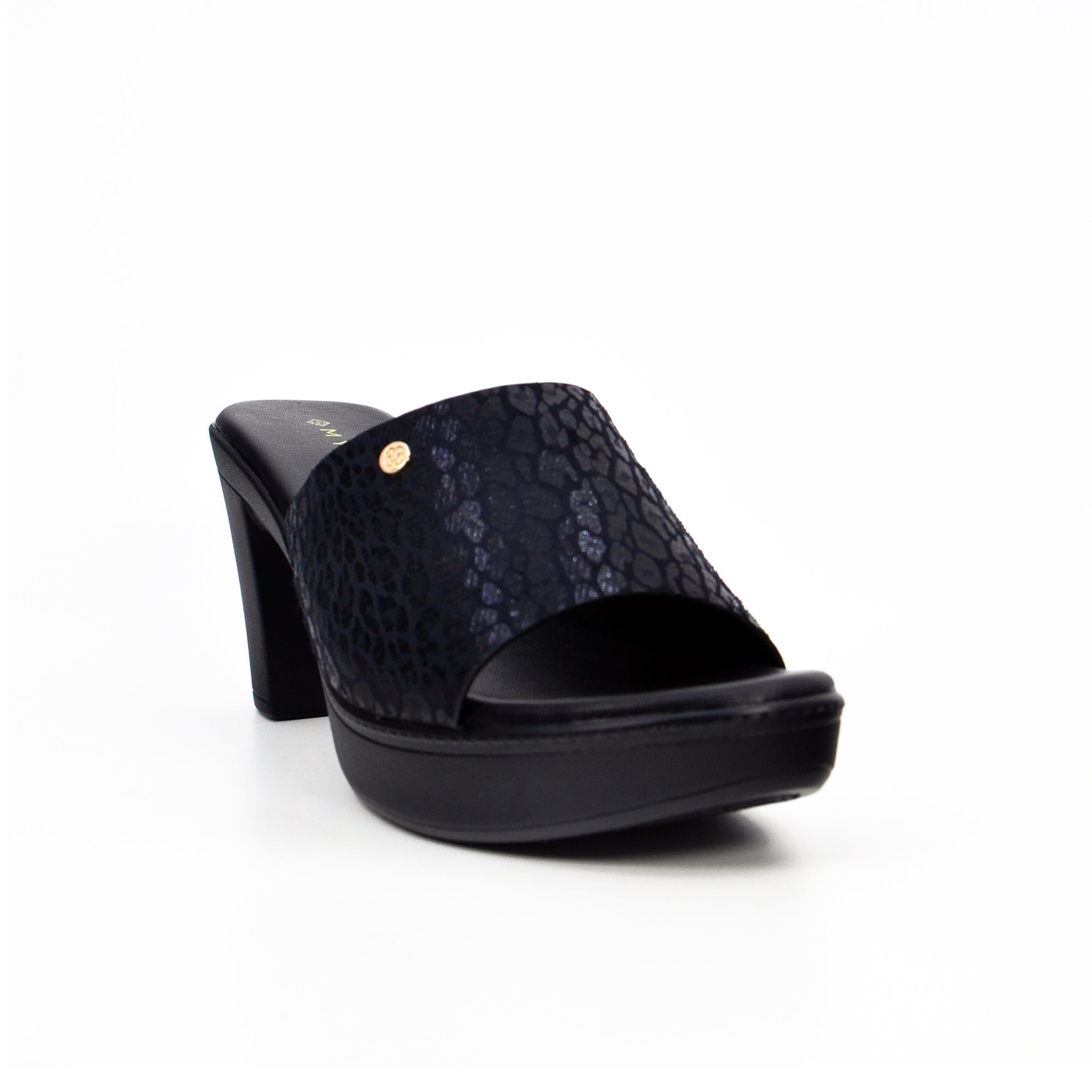 Mynaal Women's block heel sandal-314RC866-Black