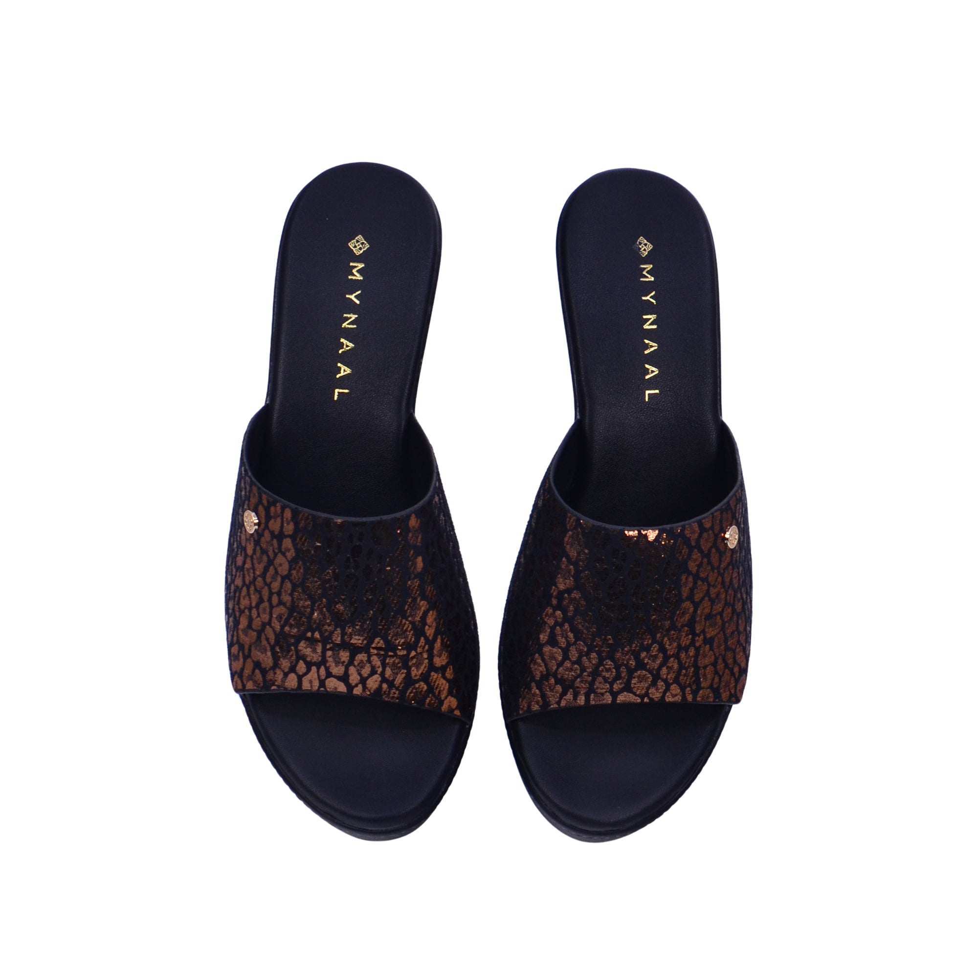 Mynaal Women's block heel sandal-314RC866-Brown