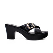 Mynaal Women's platform heel sandal-114RJ858-Black