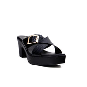 Mynaal Women's platform heel sandal-114RJ858-Black