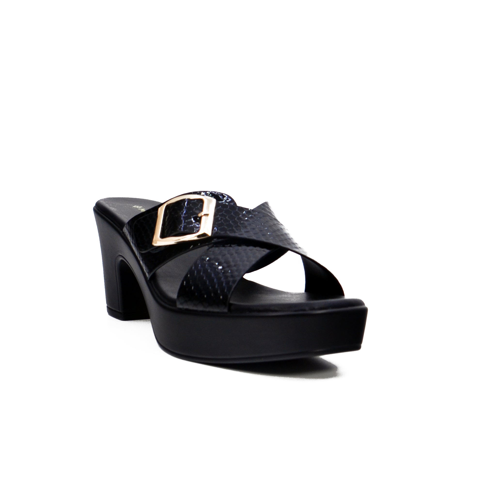 Mynaal Women's platform heel sandal-114RJ858-Black
