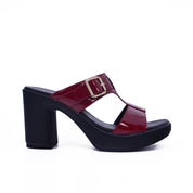 Mynaal Women's block heel sandal-414RJ43H-Maroon