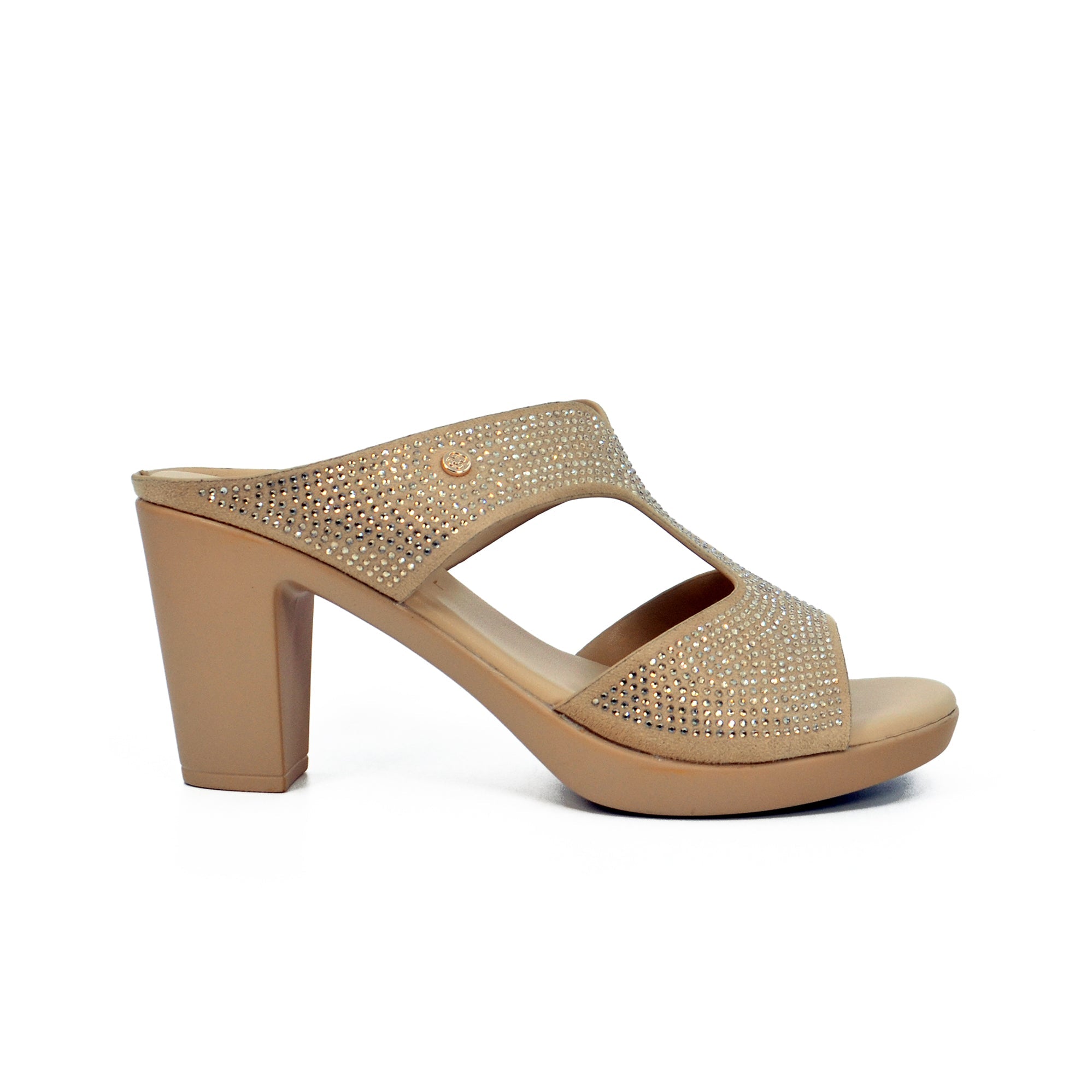 Mynaal Women's block heel sandal-RJL199-11B-Beige