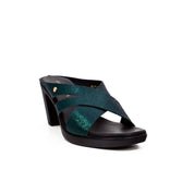 Mynaal Women's block heel sandal-RJL199-12B-Green
