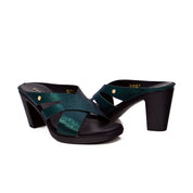 Mynaal Women's block heel sandal-RJL199-12B-Green