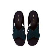 Mynaal Women's block heel sandal-RJL199-12B-Green