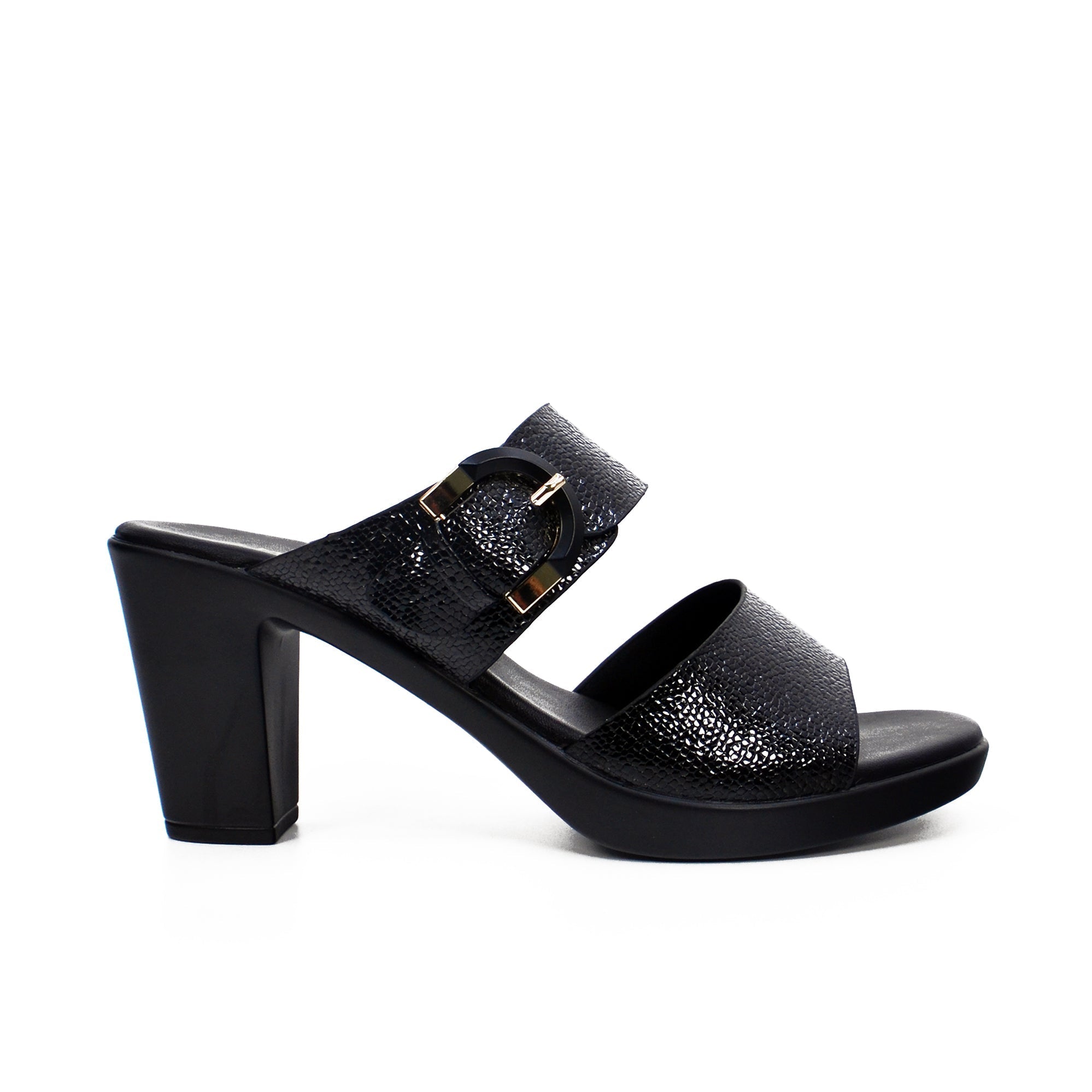 Mynaal Women's block heel sandal-414RJ991-Black