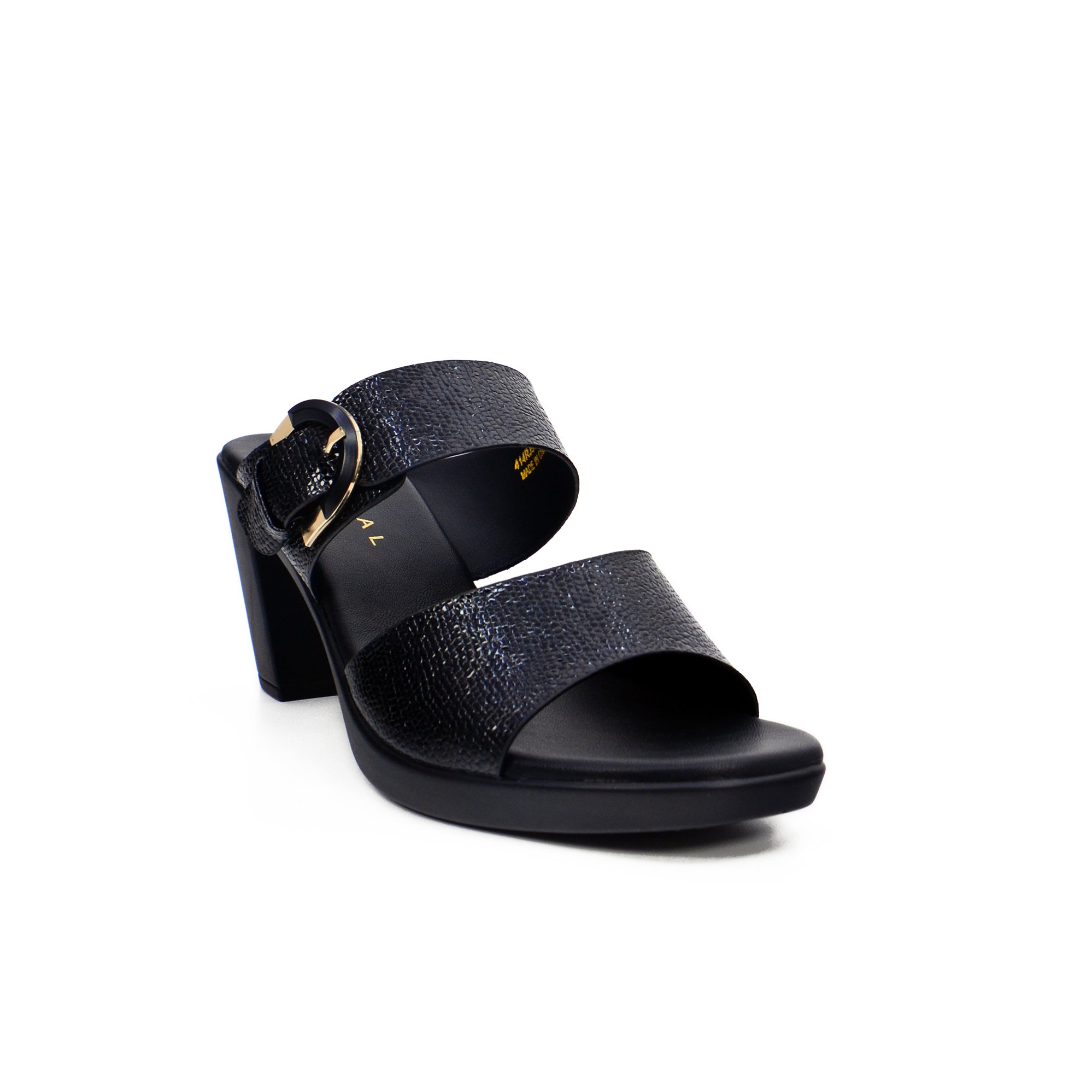 Mynaal Women's block heel sandal-414RJ991-Black