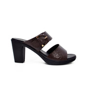 Mynaal Women's block heel sandal-414RJ991-Brown