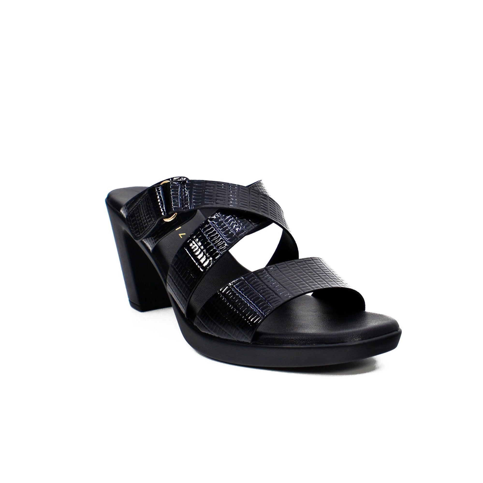 Mynaal Women's block heel sandal-18F9817-51-Black