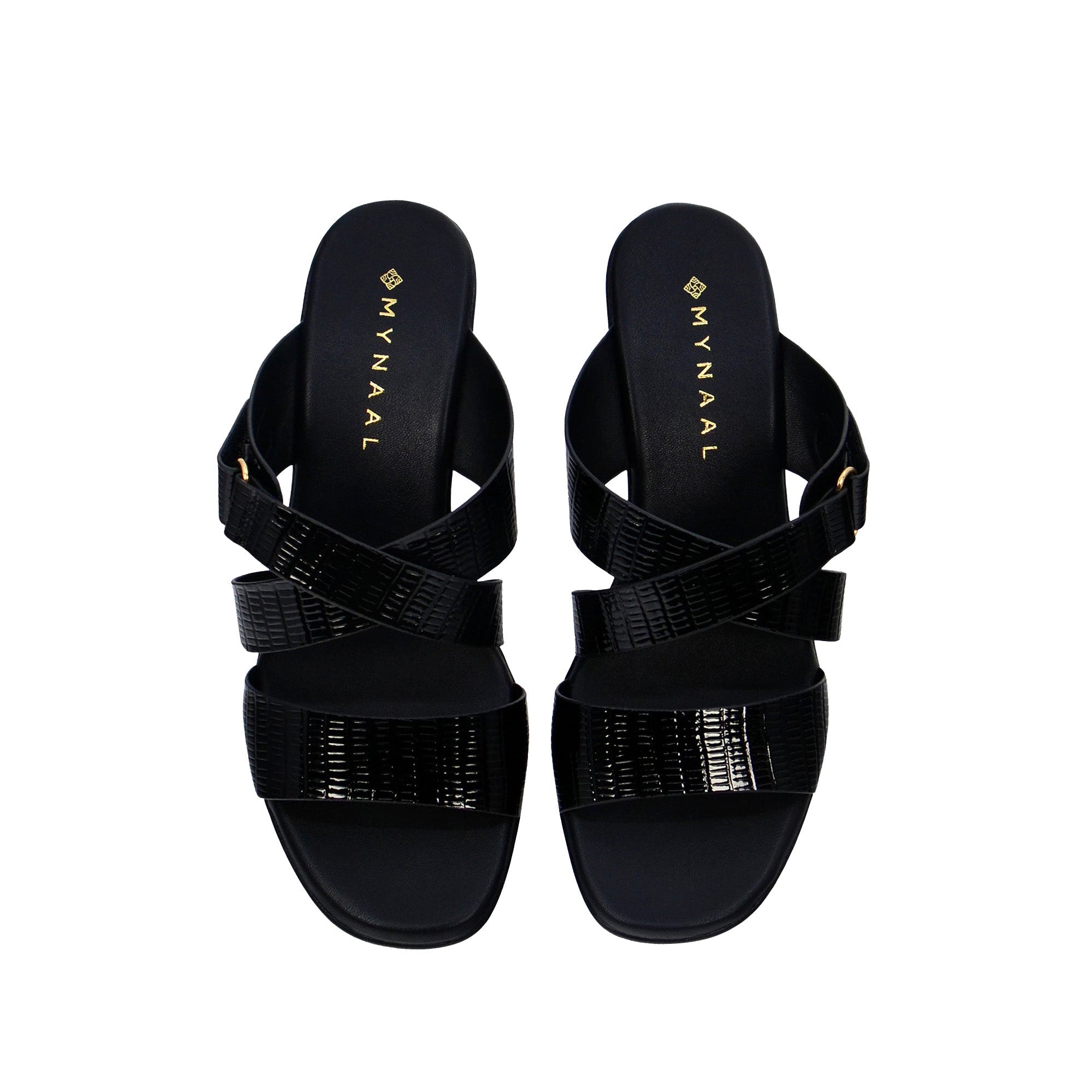 Mynaal Women's block heel sandal-18F9817-51-Black