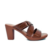 Mynaal Women's block heel sandal-18F9817-51-Maroon