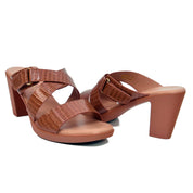 Mynaal Women's block heel sandal-18F9817-51-Maroon