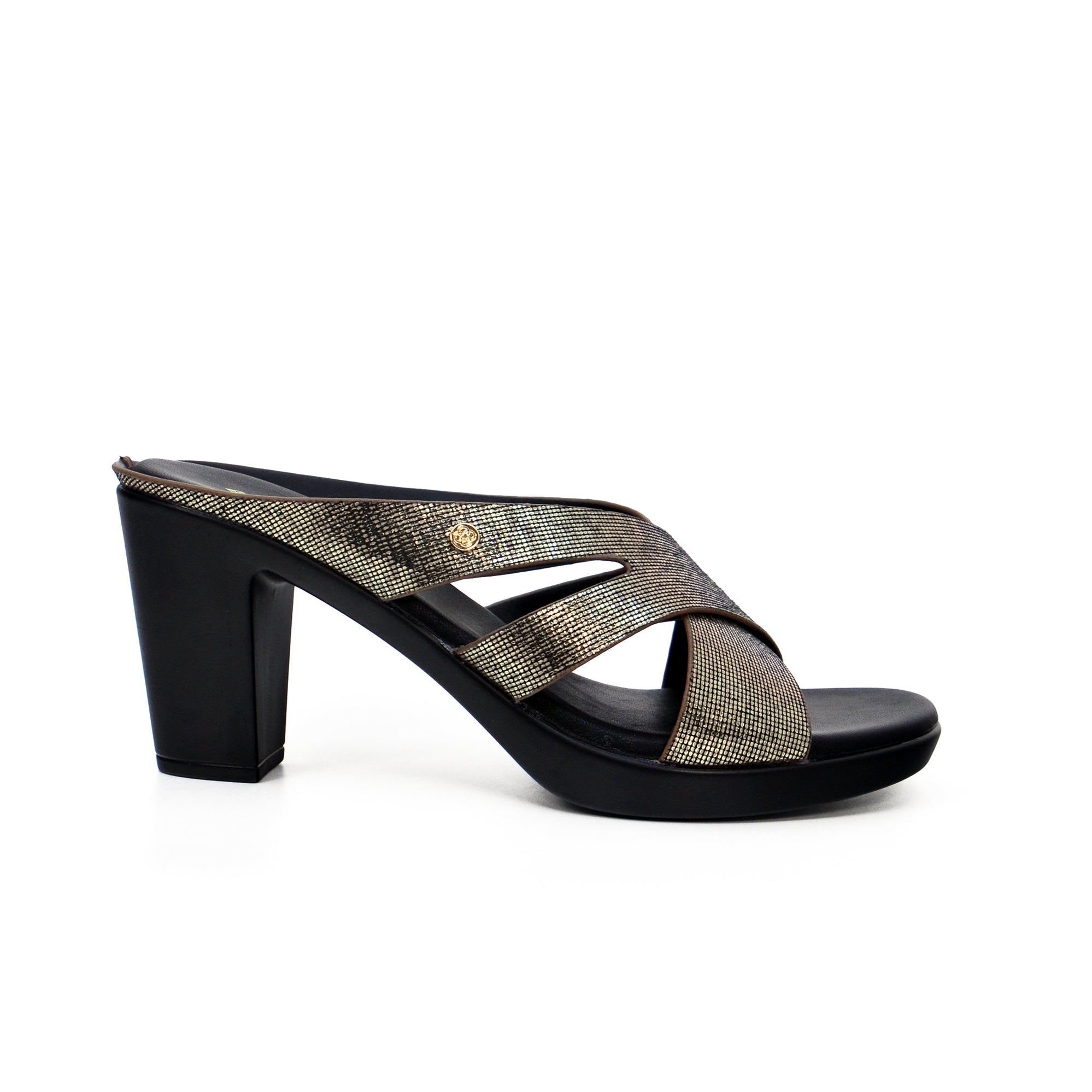 Mynaal Women's block heel sandal-RJL199-12B-Gray