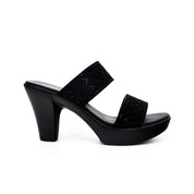 Mynaal Women's block heel sandal-913RJ096-Black