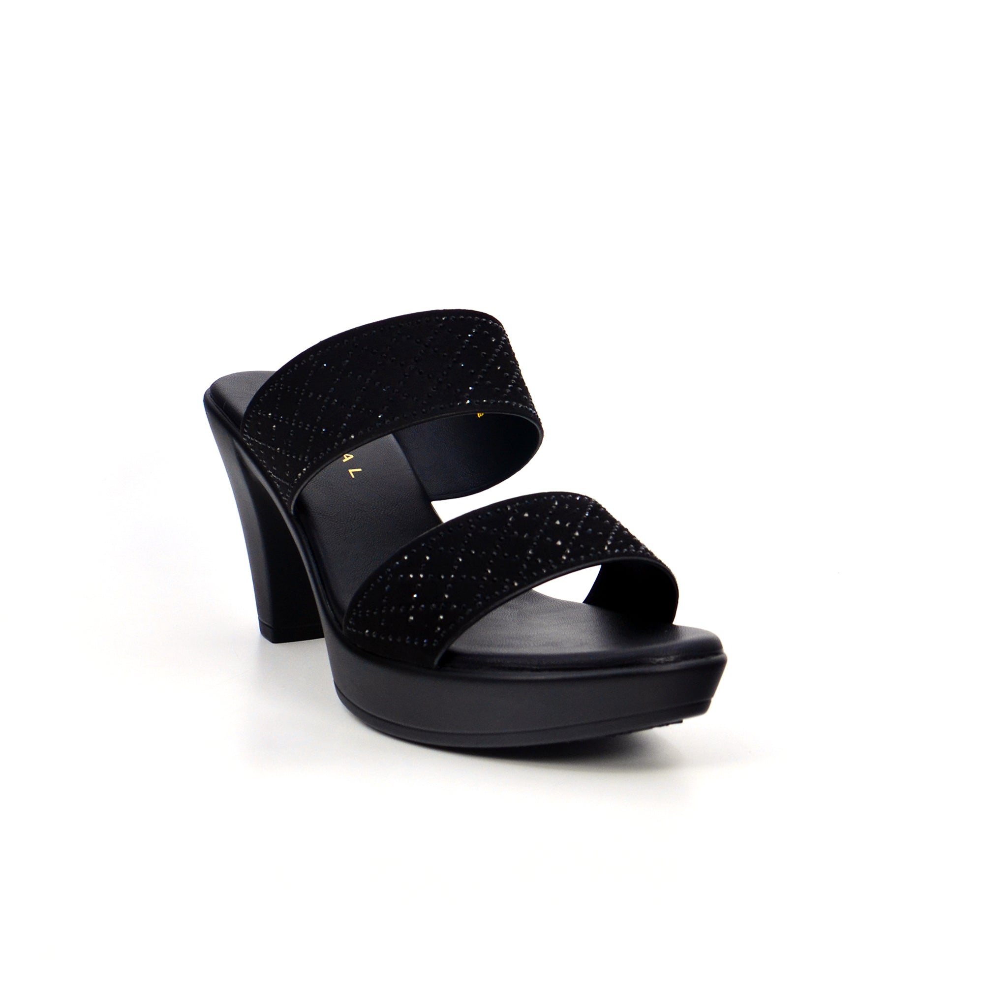 Mynaal Women's block heel sandal-913RJ096-Black