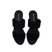 Mynaal Women's block heel sandal-913RJ096-Black