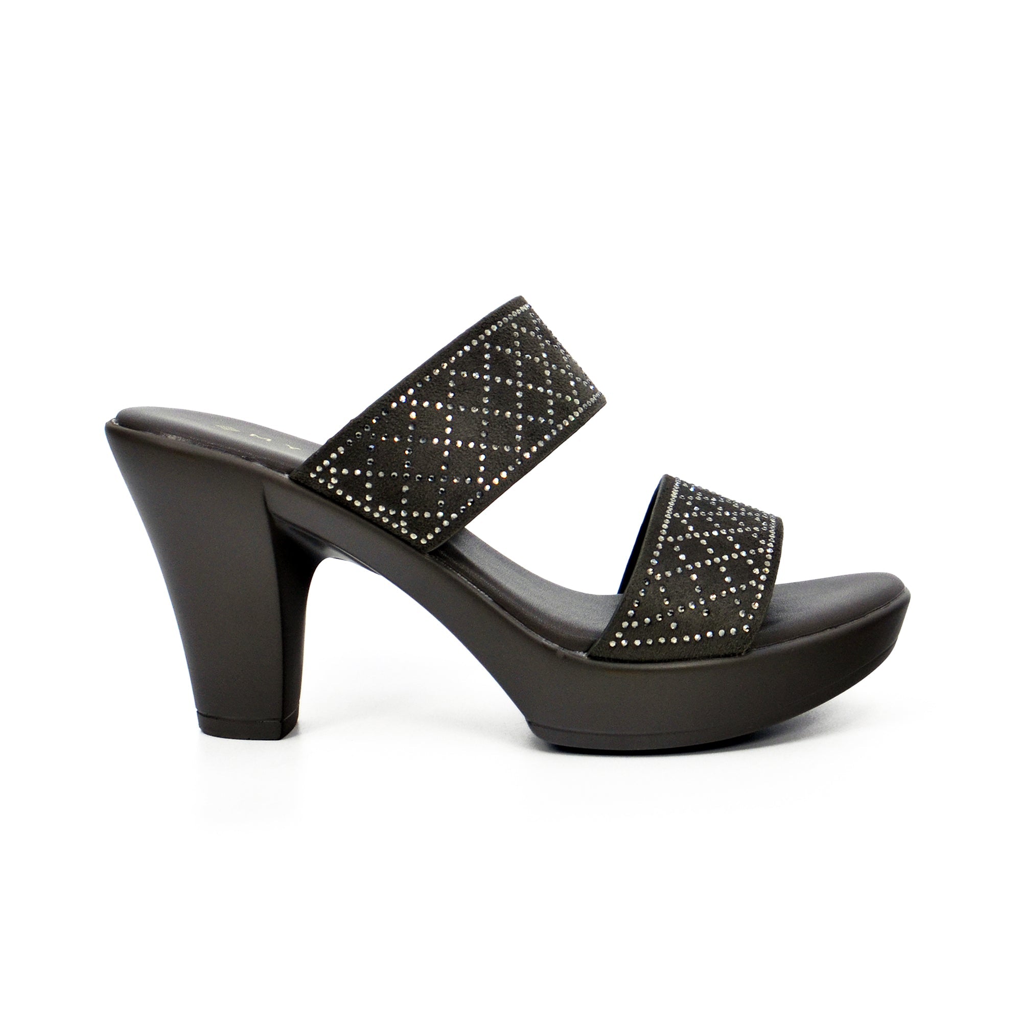 Mynaal Women's block heel sandal-913RJ096-Brown