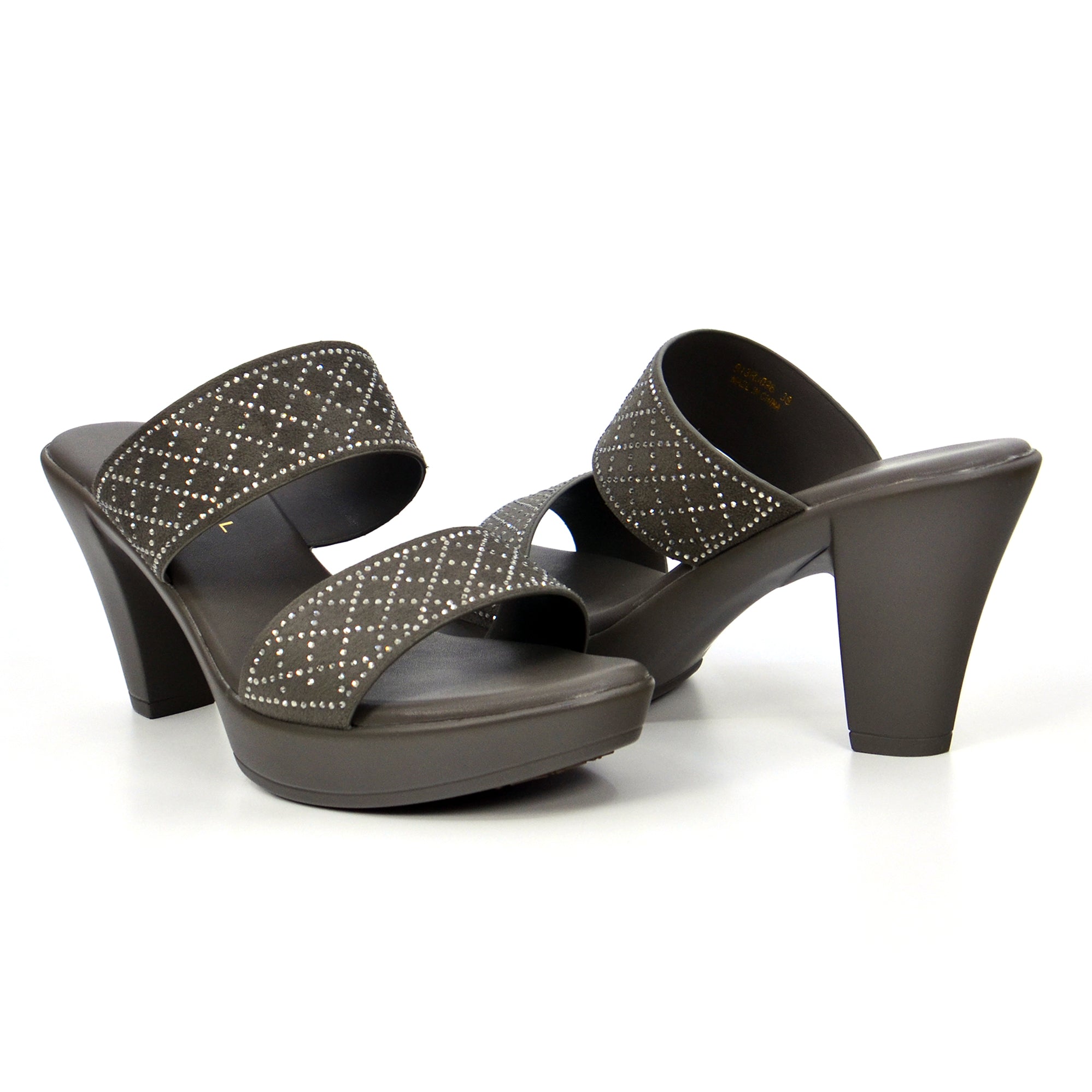 Mynaal Women's block heel sandal-913RJ096-Brown