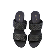 Mynaal Women's block heel sandal-913RJ096-Brown