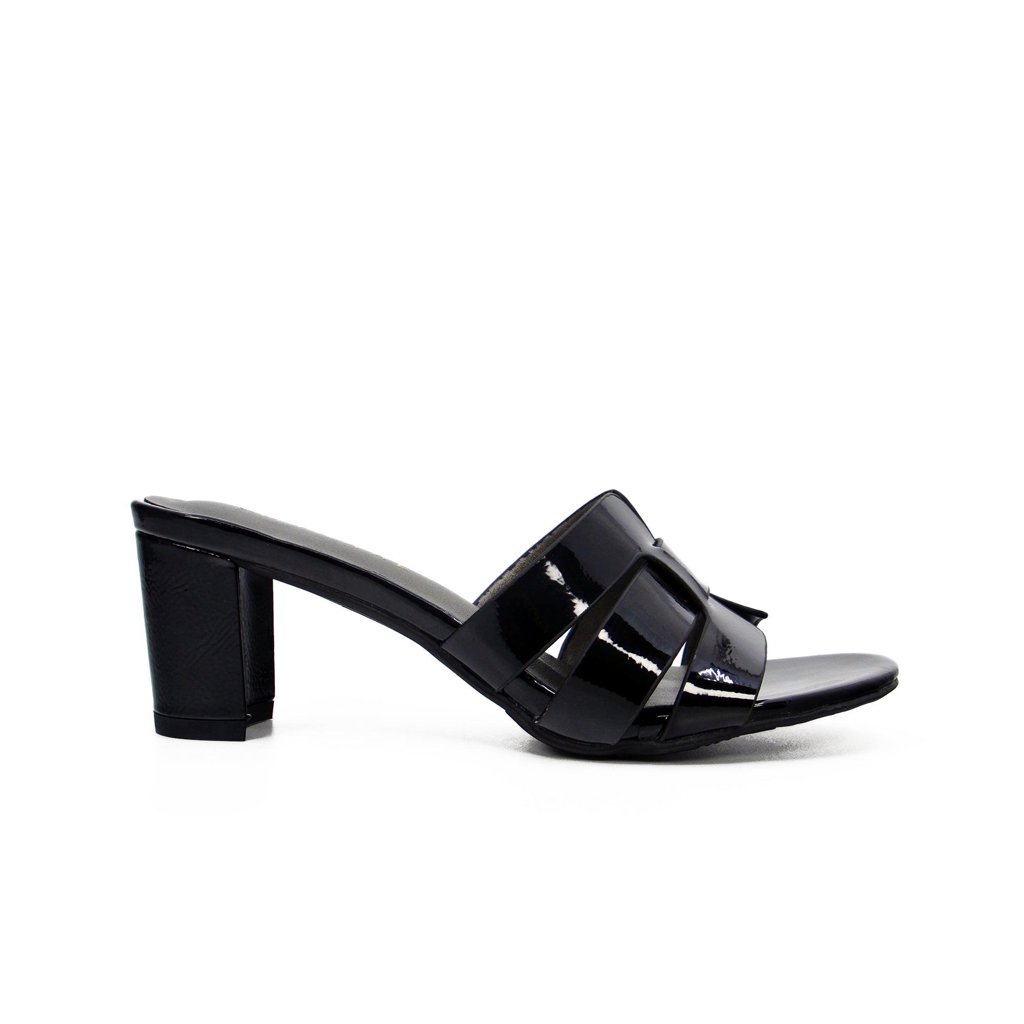 Mynaal Women's block heel sandal-413RJ191-Black