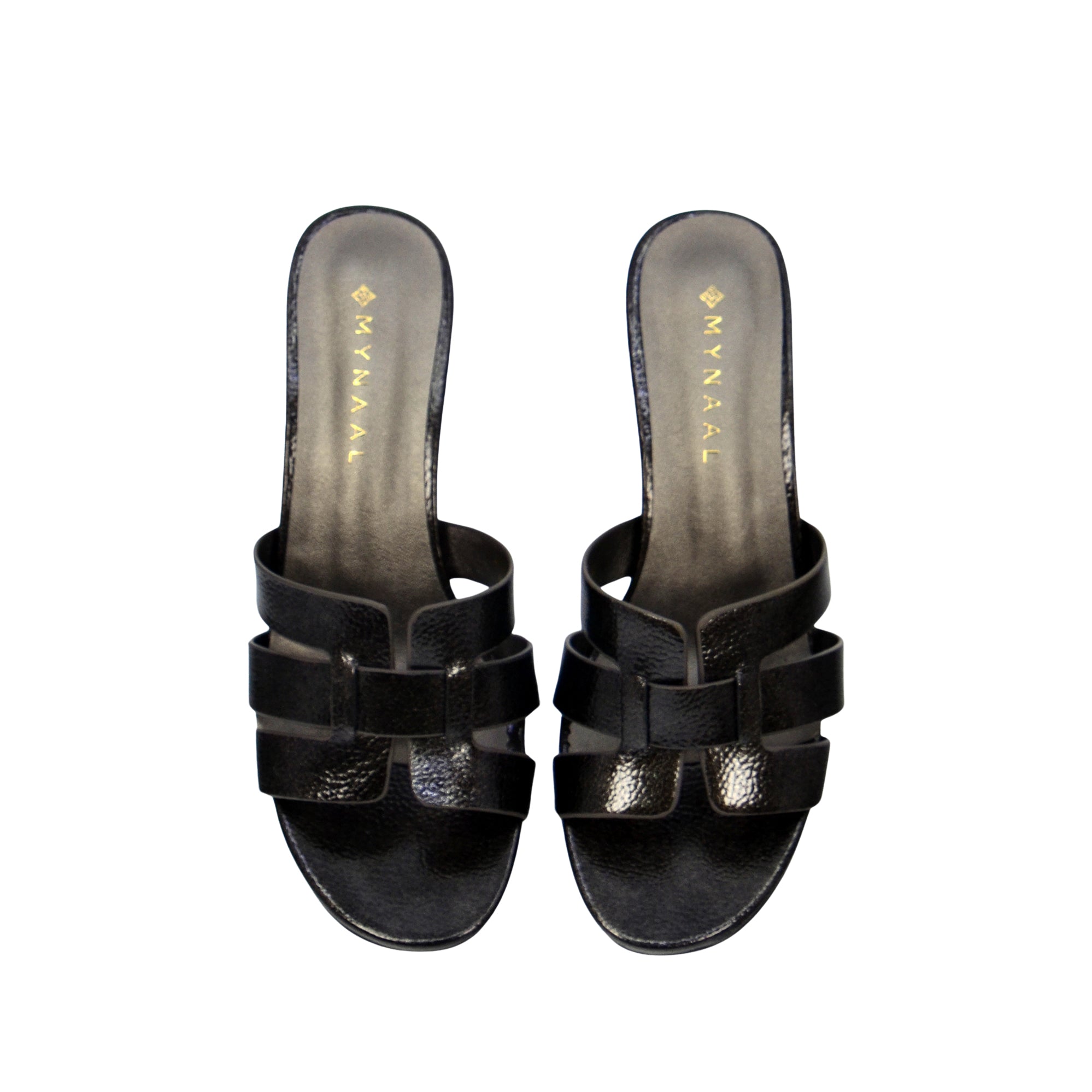 Mynaal Women's block heel sandal-413RJ191-Gray