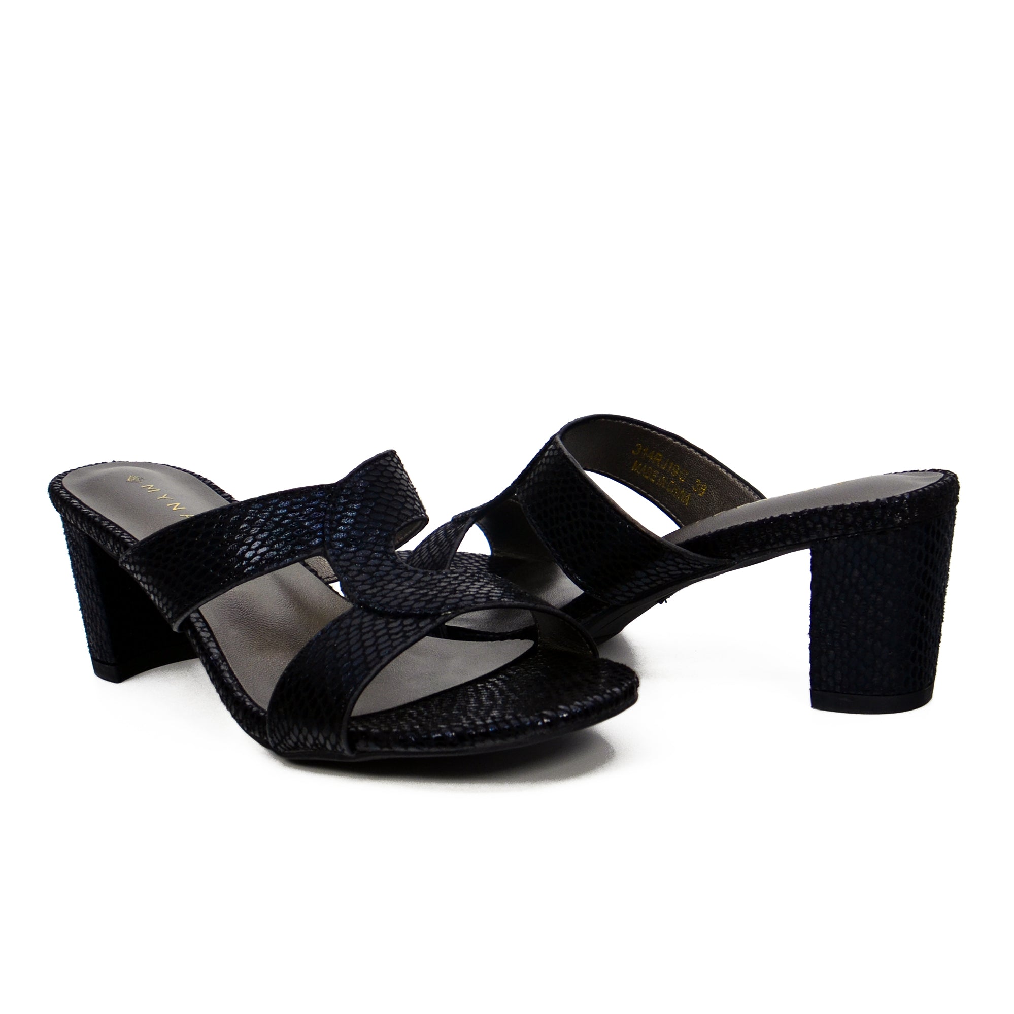 Mynaal Women's block heel sandal-314RJ19C-Black