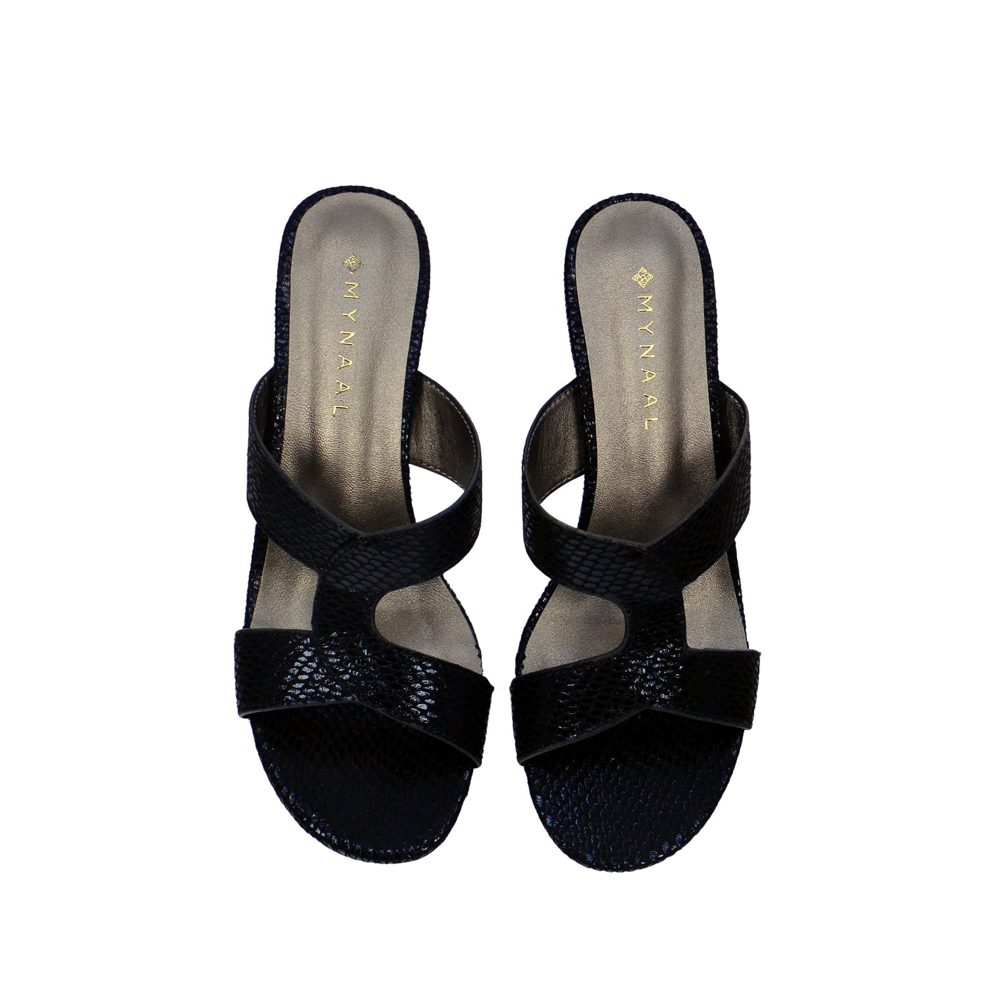 Mynaal Women's block heel sandal-314RJ19C-Black