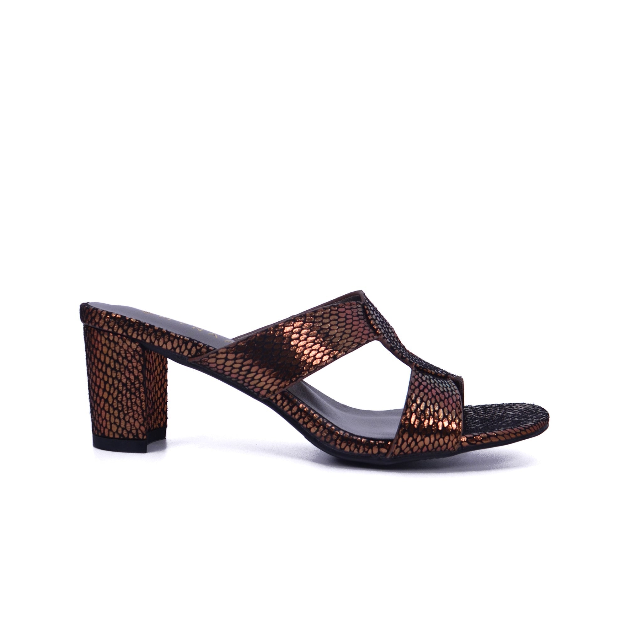 Mynaal Women's block heel sandal-314RJ19C-Bronze