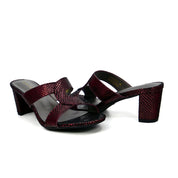 Mynaal Women's block heel sandal-314RJ19C-Maroon